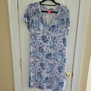 Lilly Pulitzer Essie Short Sleeve Dress in Magnolia Lilac A Little Jelly